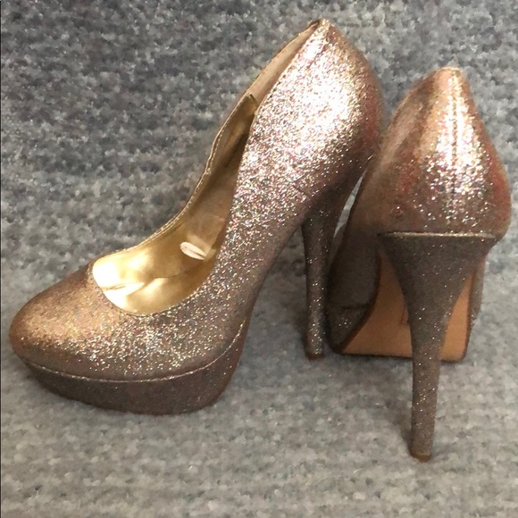 Glittery Part Ready Platform High Heels - Picture 3 of 6